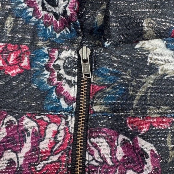 Loft Ann Taylor Skirt Women 8 Gray Metallic Floral Pleated Fairy Office Short - Picture 5 of 10